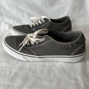 Vans Ortholite Women's 7.5 Gray Low Top Casual Sneaker LaceUp Skater Shoe Canvas